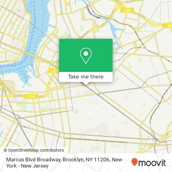 Marcus Blvd Broadway, Brooklyn, NY 11206 map