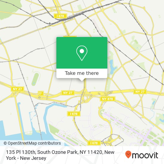Mapa de 135 Pl 130th, South Ozone Park, NY 11420