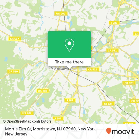 Mapa de Morris Elm St, Morristown, NJ 07960
