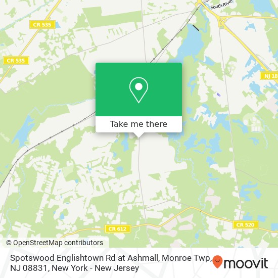Mapa de Spotswood Englishtown Rd at Ashmall, Monroe Twp, NJ 08831
