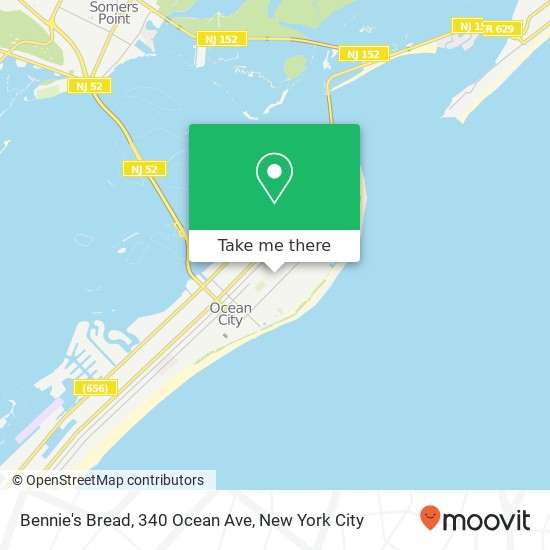 Mapa de Bennie's Bread, 340 Ocean Ave