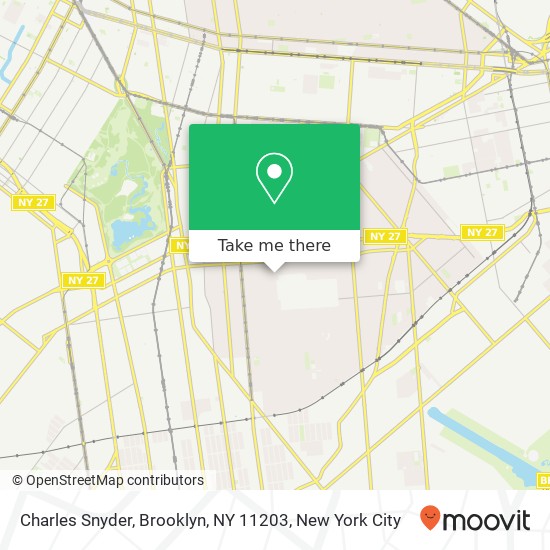 Mapa de Charles Snyder, Brooklyn, NY 11203