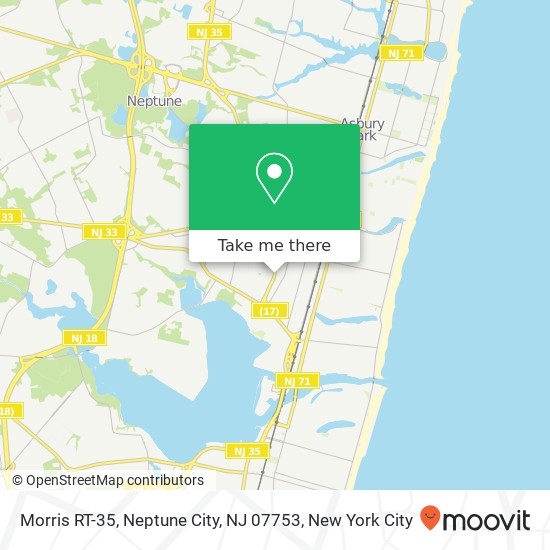 Mapa de Morris RT-35, Neptune City, NJ 07753