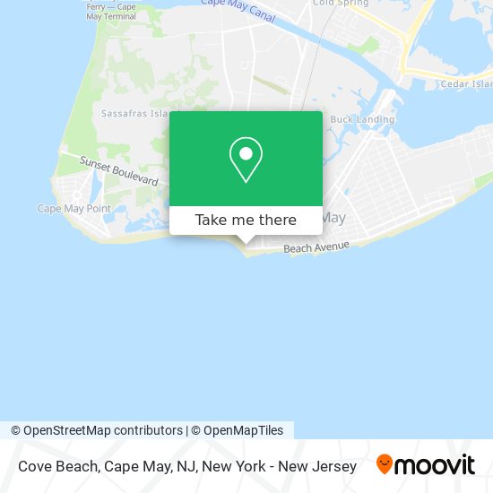 Mapa de Cove Beach, Cape May, NJ