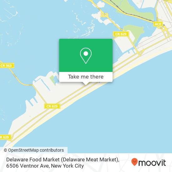 Mapa de Delaware Food Market (Delaware Meat Market), 6506 Ventnor Ave