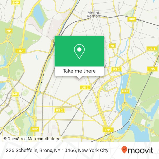 Mapa de 226 Scheffelin, Bronx, NY 10466