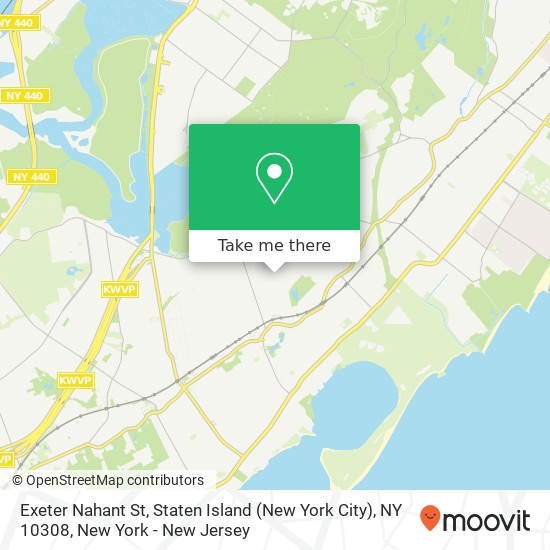 Mapa de Exeter Nahant St, Staten Island (New York City), NY 10308