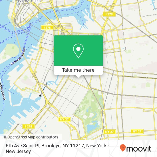 Mapa de 6th Ave Saint Pl, Brooklyn, NY 11217