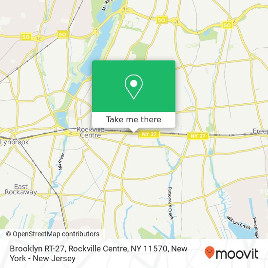 Mapa de Brooklyn RT-27, Rockville Centre, NY 11570