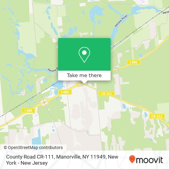 Mapa de County Road CR-111, Manorville, NY 11949