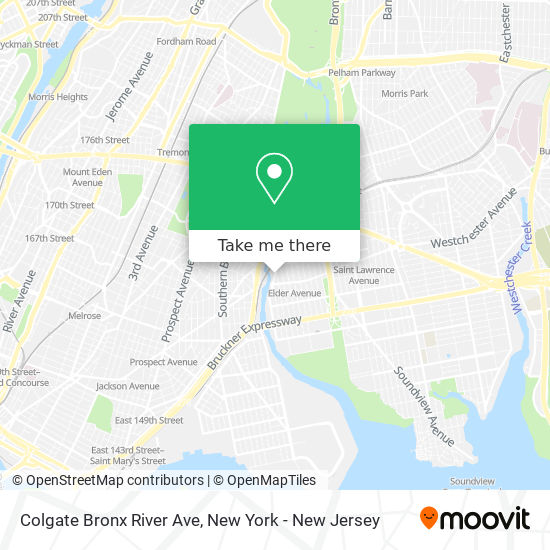 Mapa de Colgate Bronx River Ave