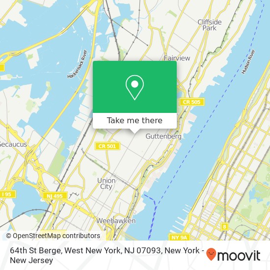 64th St Berge, West New York, NJ 07093 map