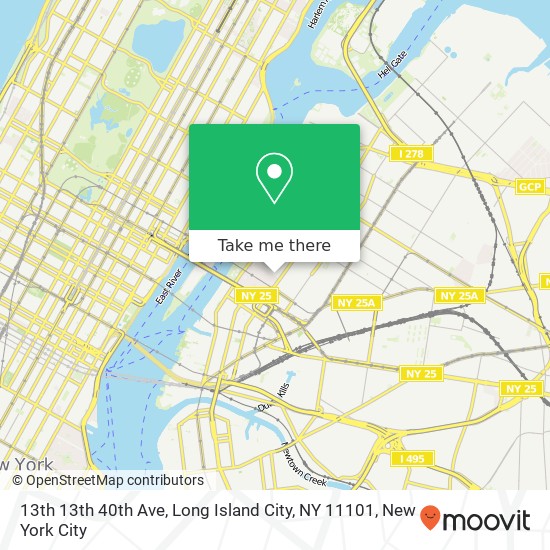 13th 13th 40th Ave, Long Island City, NY 11101 map