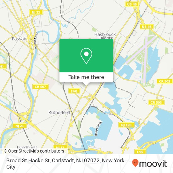 Broad St Hacke St, Carlstadt, NJ 07072 map