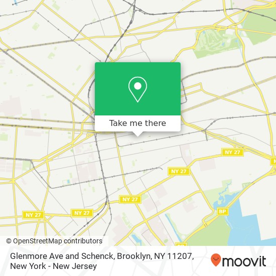 Glenmore Ave and Schenck, Brooklyn, NY 11207 map