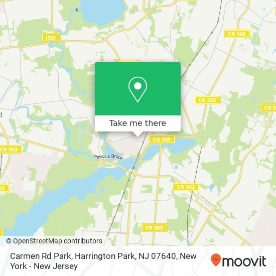 Mapa de Carmen Rd Park, Harrington Park, NJ 07640
