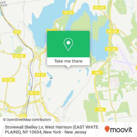 Mapa de Stonewall Shelley Ln, West Harrison (EAST WHITE PLAINS), NY 10604