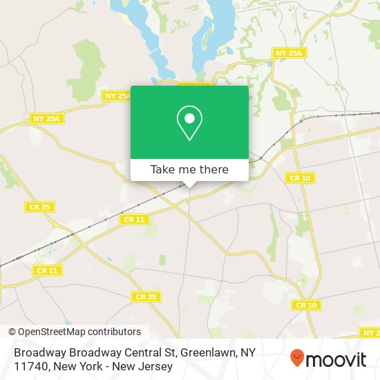 Mapa de Broadway Broadway Central St, Greenlawn, NY 11740