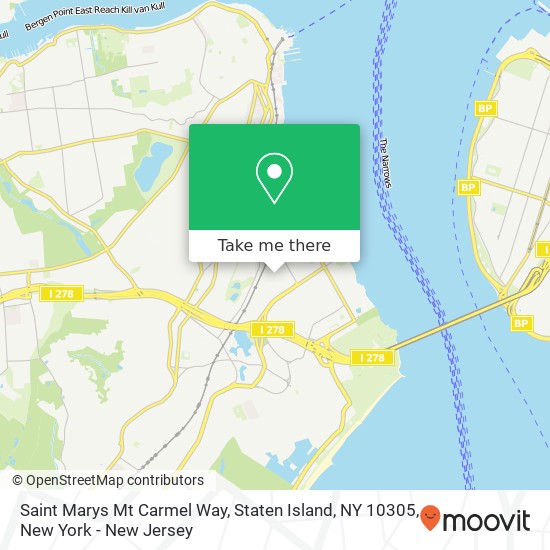 Saint Marys Mt Carmel Way, Staten Island, NY 10305 map