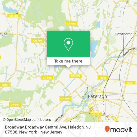 Broadway Broadway Central Ave, Haledon, NJ 07508 map