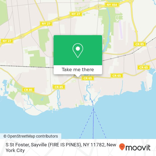 S St Foster, Sayville (FIRE IS PINES), NY 11782 map