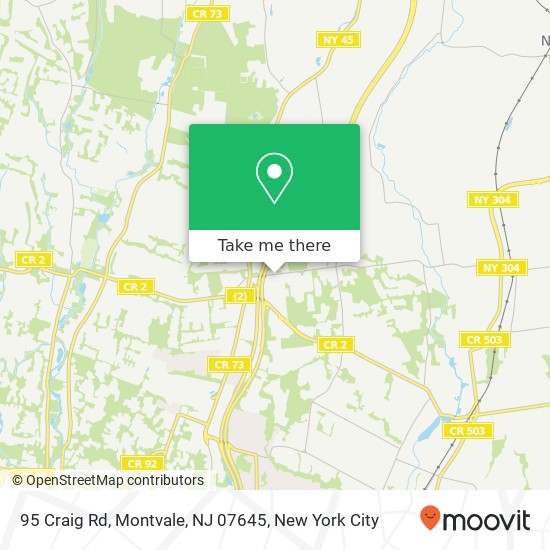 Mapa de 95 Craig Rd, Montvale, NJ 07645