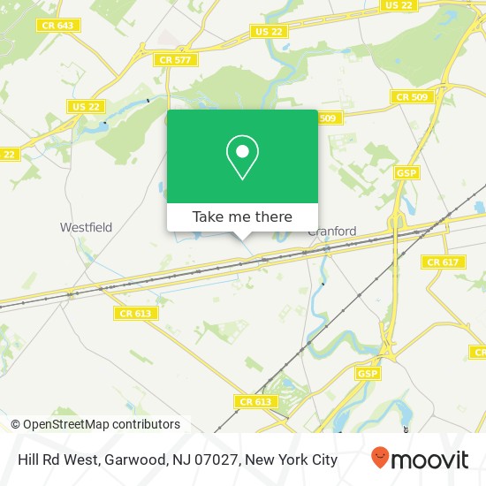 Hill Rd West, Garwood, NJ 07027 map