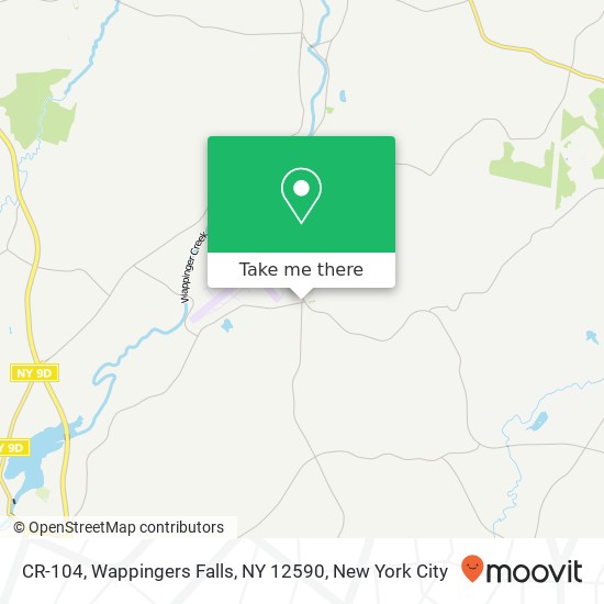 Mapa de CR-104, Wappingers Falls, NY 12590