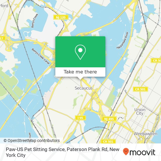 Paw-US Pet Sitting Service, Paterson Plank Rd map