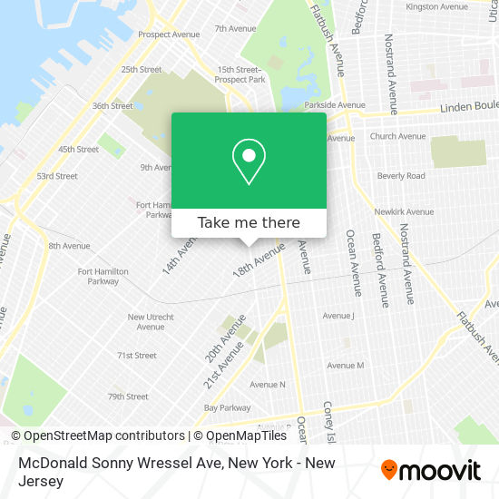 McDonald Sonny Wressel Ave map