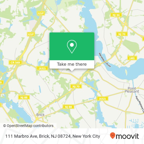 111 Marbro Ave, Brick, NJ 08724 map