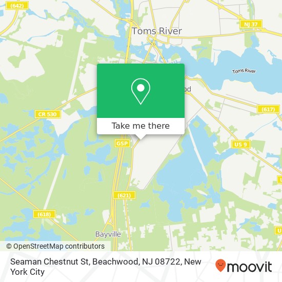 Mapa de Seaman Chestnut St, Beachwood, NJ 08722