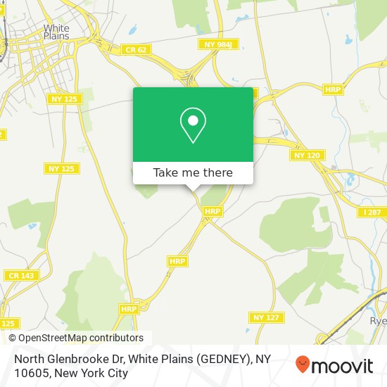 Mapa de North Glenbrooke Dr, White Plains (GEDNEY), NY 10605