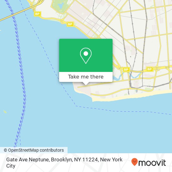 Mapa de Gate Ave Neptune, Brooklyn, NY 11224