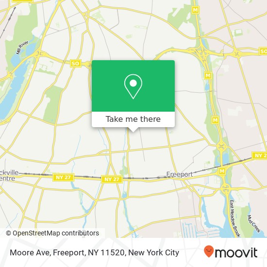 Mapa de Moore Ave, Freeport, NY 11520