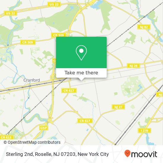Mapa de Sterling 2nd, Roselle, NJ 07203