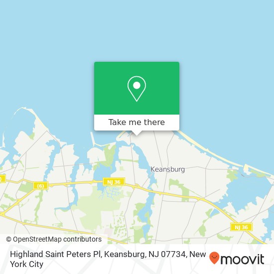 Mapa de Highland Saint Peters Pl, Keansburg, NJ 07734