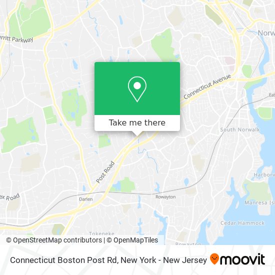 Connecticut Boston Post Rd map