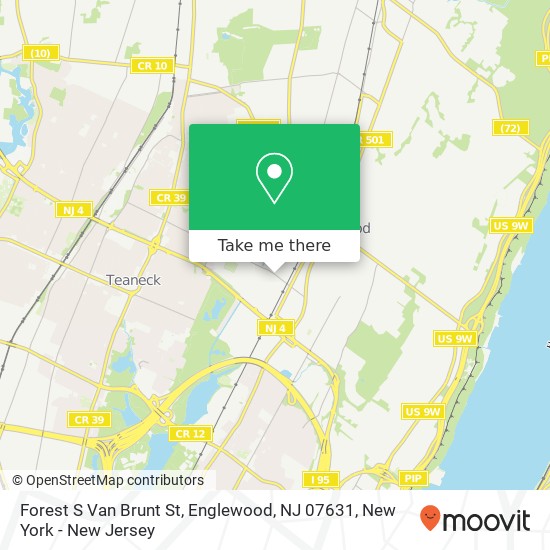 Mapa de Forest S Van Brunt St, Englewood, NJ 07631