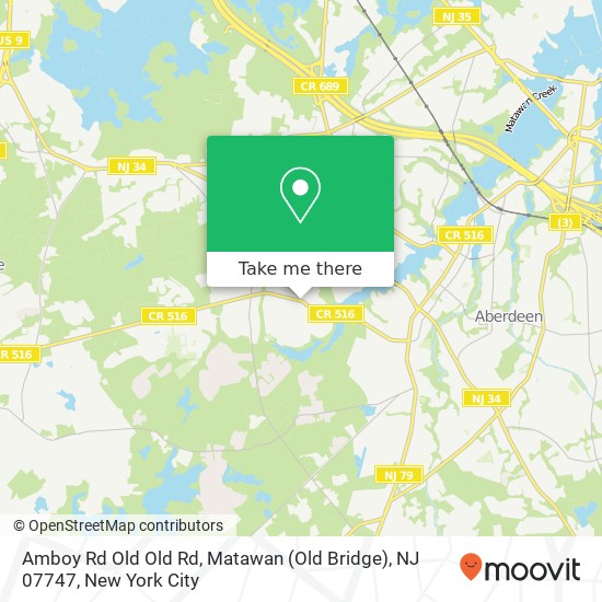 Mapa de Amboy Rd Old Old Rd, Matawan (Old Bridge), NJ 07747