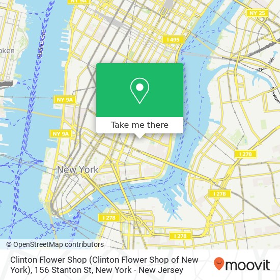 Mapa de Clinton Flower Shop (Clinton Flower Shop of New York), 156 Stanton St