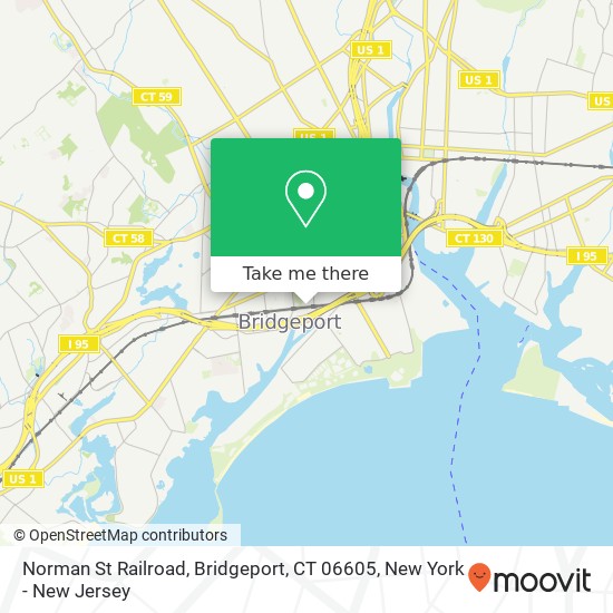 Mapa de Norman St Railroad, Bridgeport, CT 06605