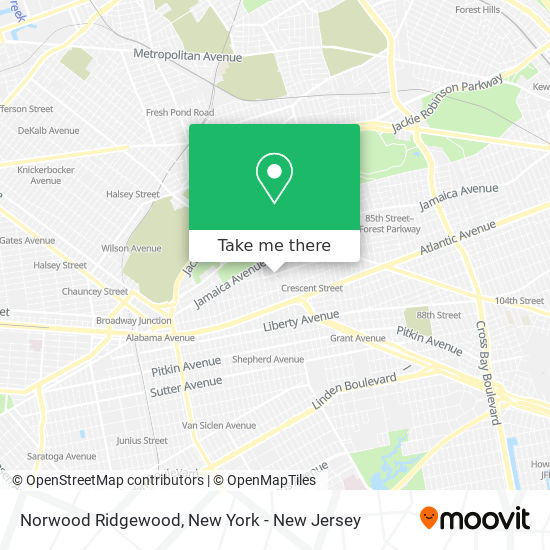 Norwood Ridgewood map