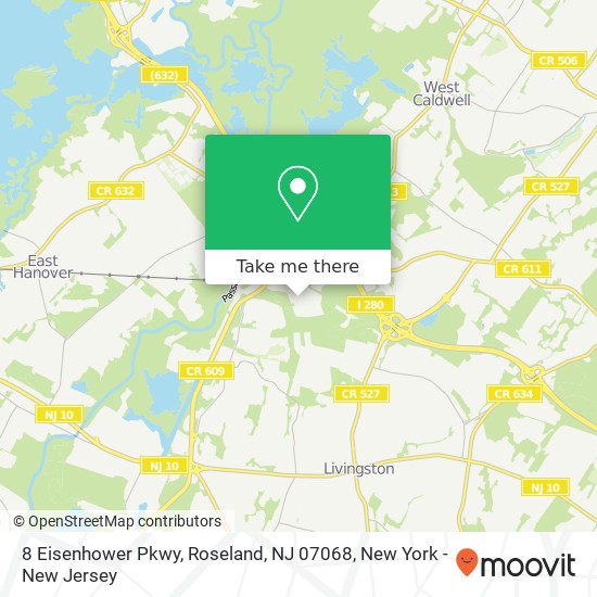 8 Eisenhower Pkwy, Roseland, NJ 07068 map