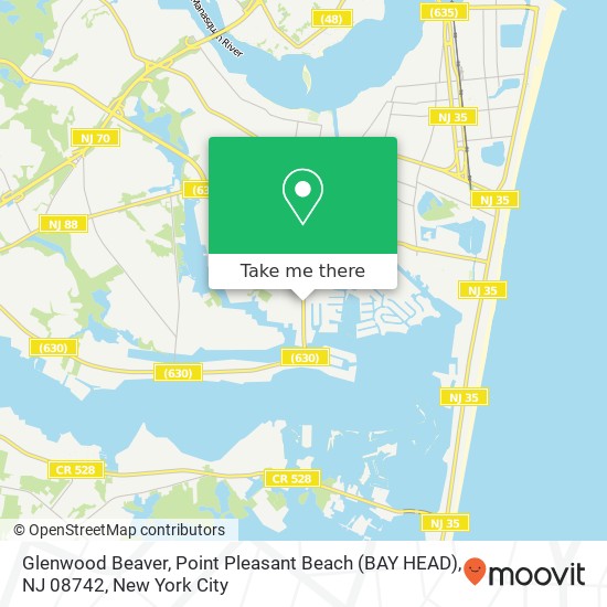 Glenwood Beaver, Point Pleasant Beach (BAY HEAD), NJ 08742 map