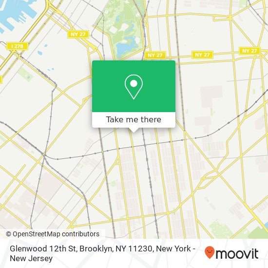 Mapa de Glenwood 12th St, Brooklyn, NY 11230