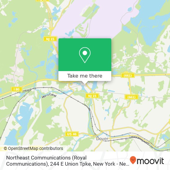Mapa de Northeast Communications (Royal Communications), 244 E Union Tpke