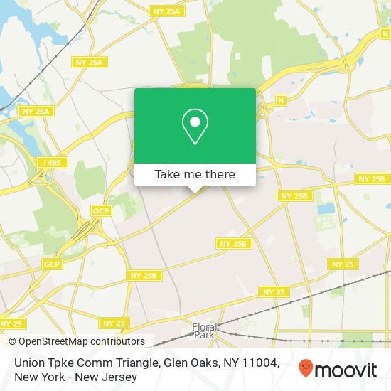 Mapa de Union Tpke Comm Triangle, Glen Oaks, NY 11004