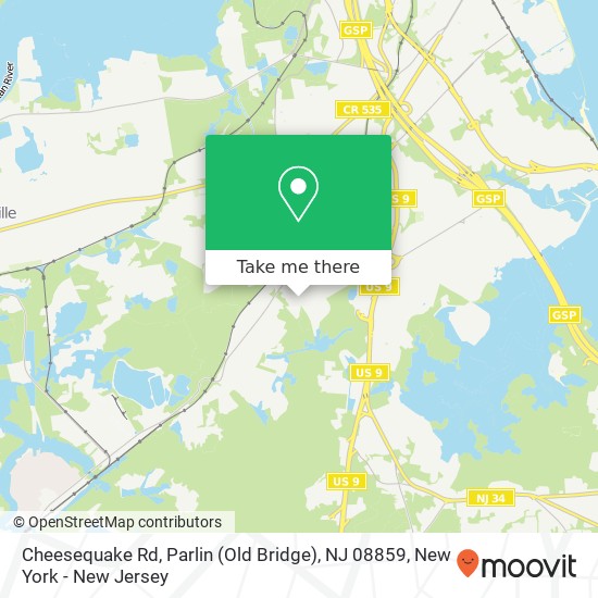 Cheesequake Rd, Parlin (Old Bridge), NJ 08859 map