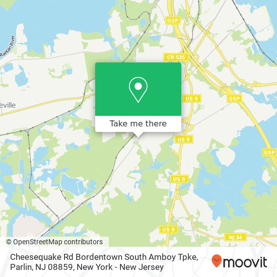 Cheesequake Rd Bordentown South Amboy Tpke, Parlin, NJ 08859 map